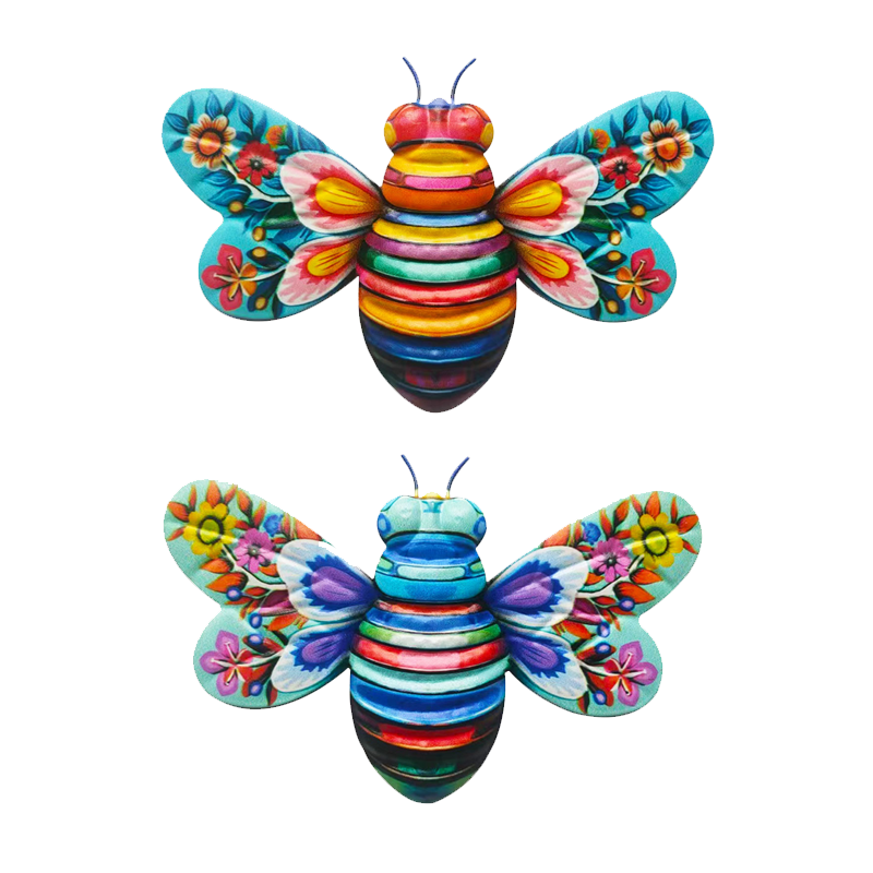 Kunstskulptur „Eiserne Biene“, hängende Wanddekoration für den Garten