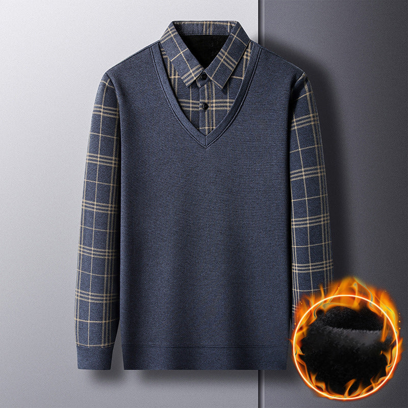Gefälschter zweiteiliger Hemdpullover