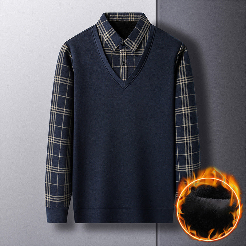 Gefälschter zweiteiliger Hemdpullover