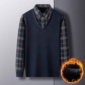 Gefälschter zweiteiliger Hemdpullover