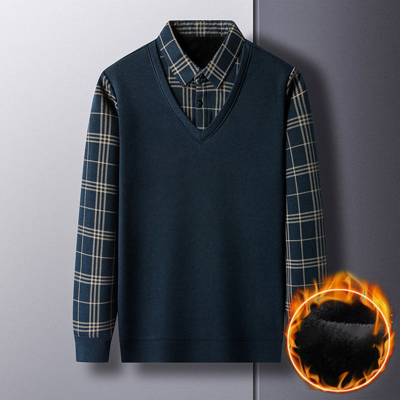 Gefälschter zweiteiliger Hemdpullover