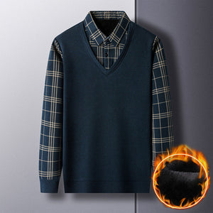 Gefälschter zweiteiliger Hemdpullover