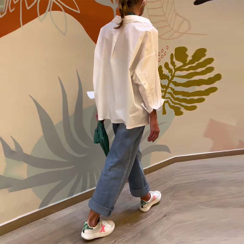 Asymmetrisches Oberteil mit Revers