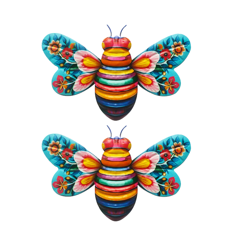 Kunstskulptur „Eiserne Biene“, hängende Wanddekoration für den Garten