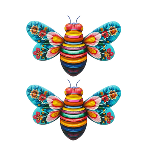Kunstskulptur „Eiserne Biene“, hängende Wanddekoration für den Garten