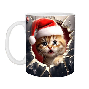 Weihnachtliche 3D-Tasse aus Keramik