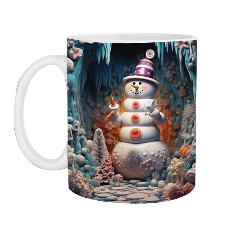 Weihnachtliche 3D-Tasse aus Keramik