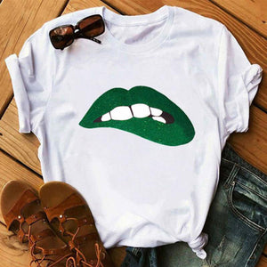 T-Shirt für Männer und Frauen mit Lippendruck