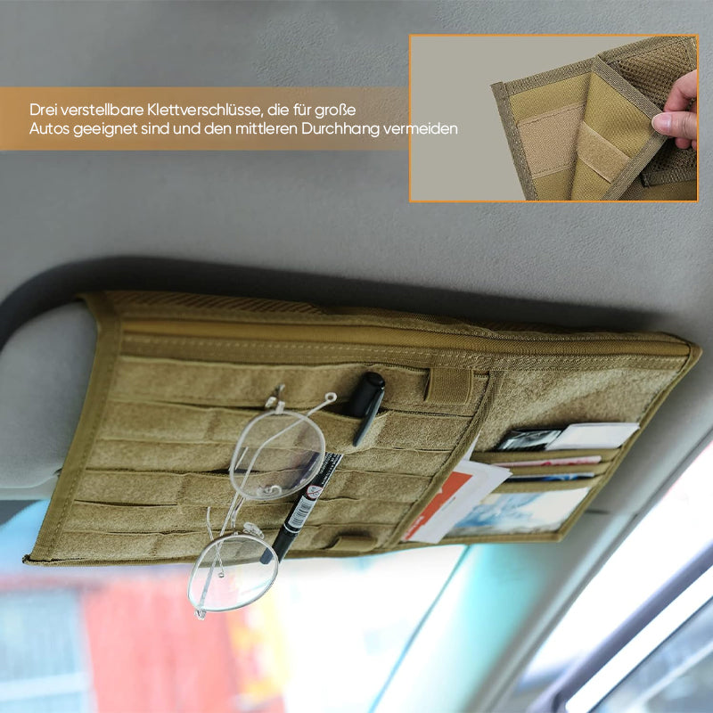 Taktischer Auto-Sonnenblende-Organisator