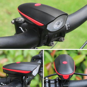 2- in- 1 Fahrrad USB Horn Frontleuchte