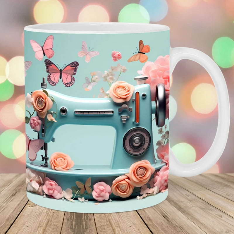 Neue 3D-Nähmaschinentasse
