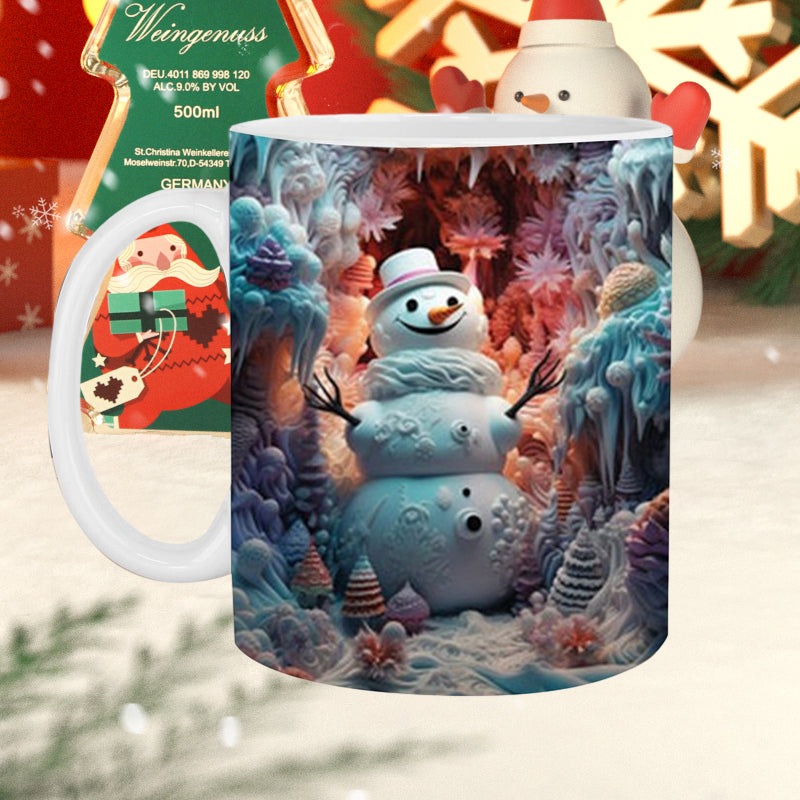 Weihnachtliche 3D-Tasse aus Keramik