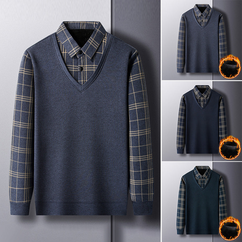 Gefälschter zweiteiliger Hemdpullover