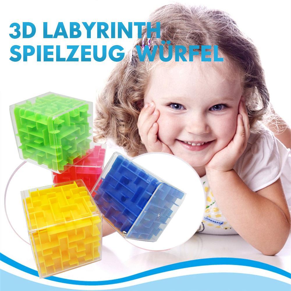 3D Würfel Puzzle Labyrinth Spielzeug (zufällige Farbe)