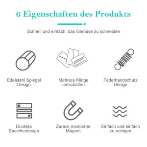 3-in-1 Gemüseschneider Schneider aus Edelstahl