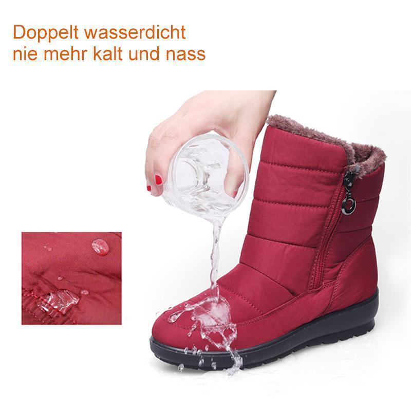 Einfarbige Schneeschuhe mit Reißverschluss