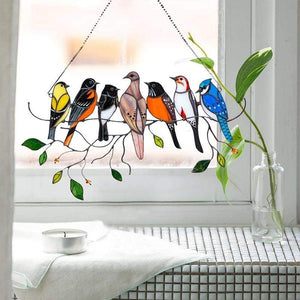Vögel Glasmalerei Fensterbehänge