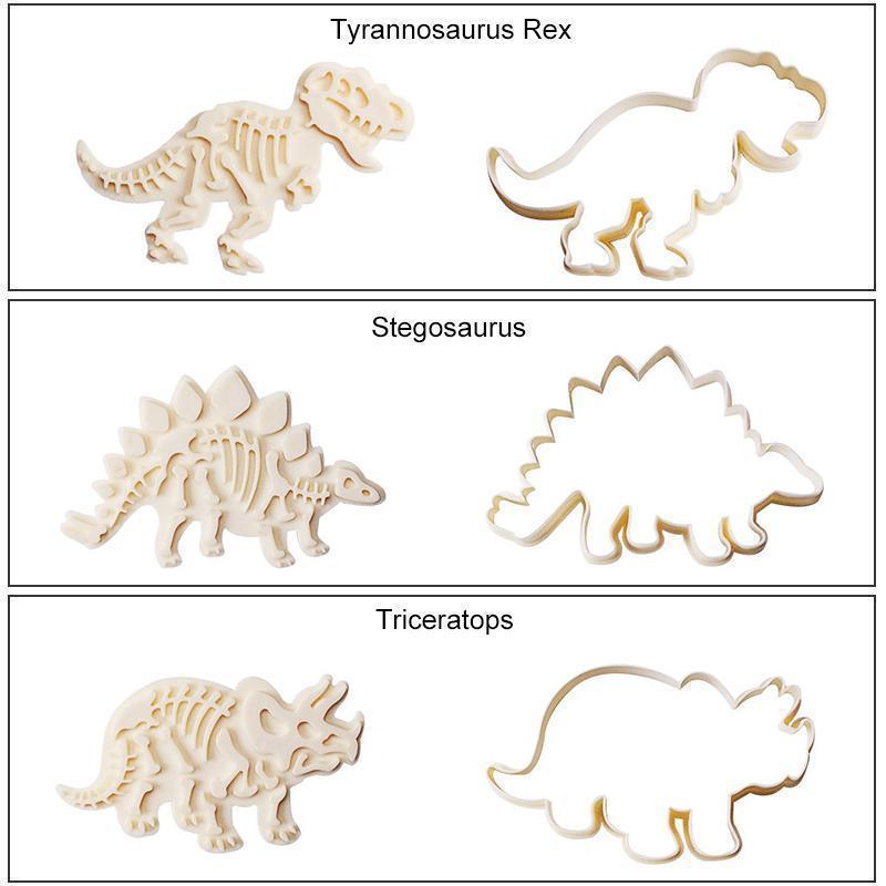 Dinosaurier Ausstechform Set - 3 Muster