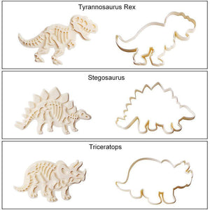 Dinosaurier Ausstechform Set - 3 Muster