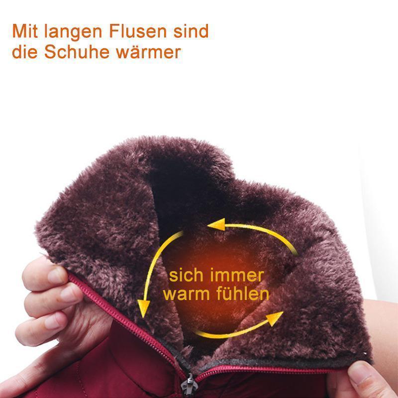 Einfarbige Schneeschuhe mit Reißverschluss