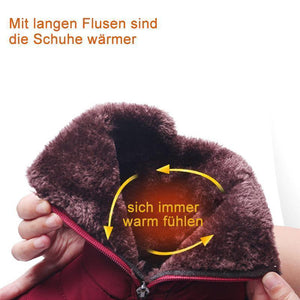 Einfarbige Schneeschuhe mit Reißverschluss