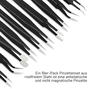 Präzisionspinzette Set aus Edelstahl