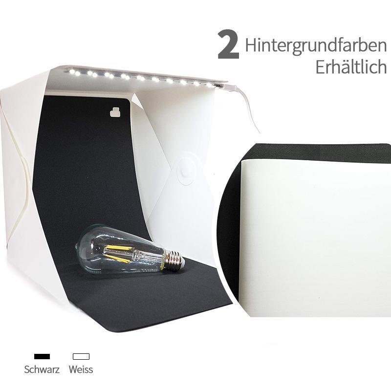 Lichtzelt Fotostudio mit 2 Hintergrundtücher