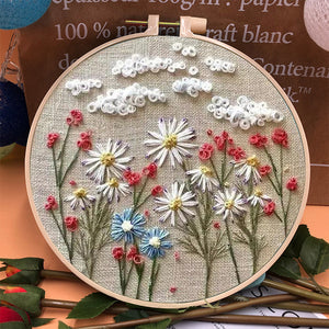 Stickrahmen-Blumen-Kit für Anfänger