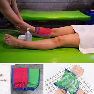Der Handschuh für das Bad im koreanischen Stil