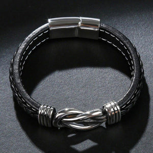 Unendlichkeits-Design Herrenarmband aus Titanstahl