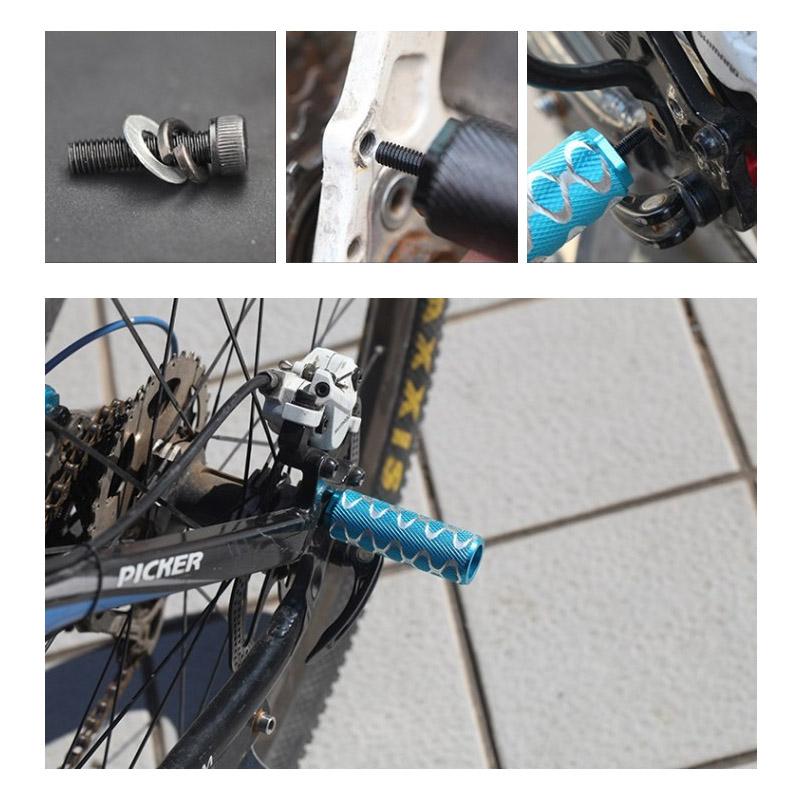 Hinterradpedal des Mountainbikes