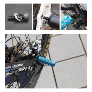 Hinterradpedal des Mountainbikes