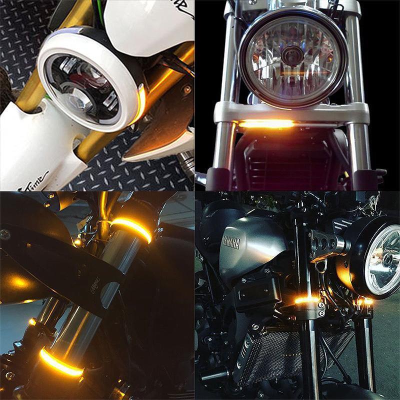 LED-Blinker für Gabelmontage, zweifarbige Transformation