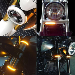 LED-Blinker für Gabelmontage, zweifarbige Transformation