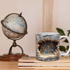 3D-Bücherregal-Tasse