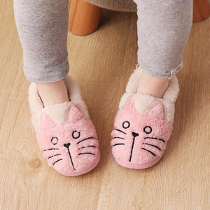 Süße Katzen Plüsch Slippers für Kinder