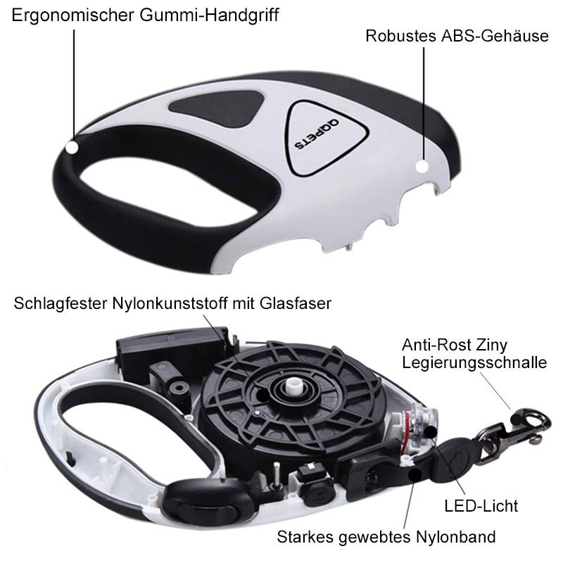 LED leuchtende einziehbare Hundeleine
