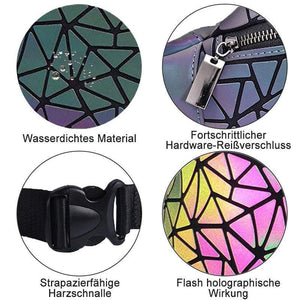Leuchtende Tasche mit geometrischem Stil