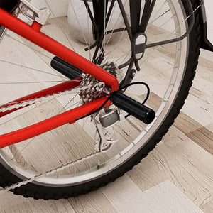Hinterradpedal des Mountainbikes