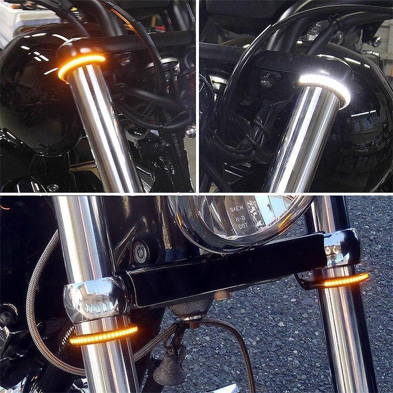 LED-Blinker für Gabelmontage, zweifarbige Transformation