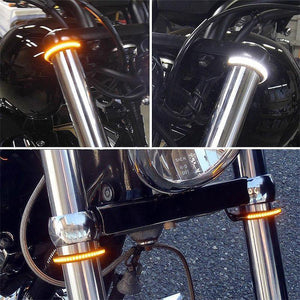 LED-Blinker für Gabelmontage, zweifarbige Transformation