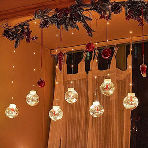 Weihnachten Vorhang Wunsch Ball Lichterkette