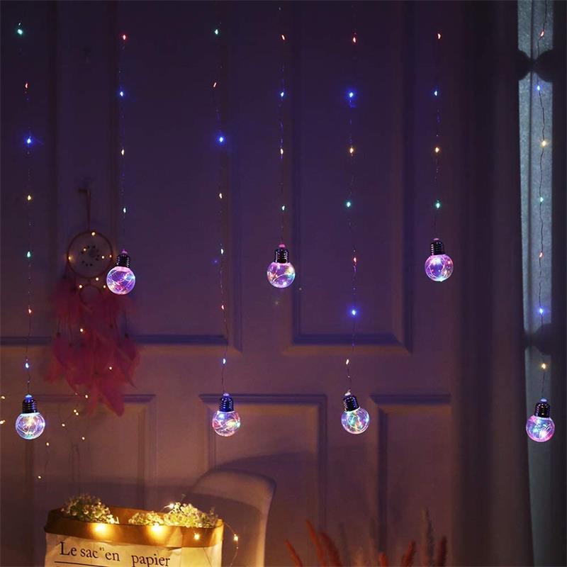 Weihnachten Vorhang Wunsch Ball Lichterkette