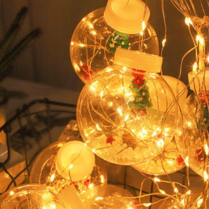 Weihnachten Vorhang Wunsch Ball Lichterkette