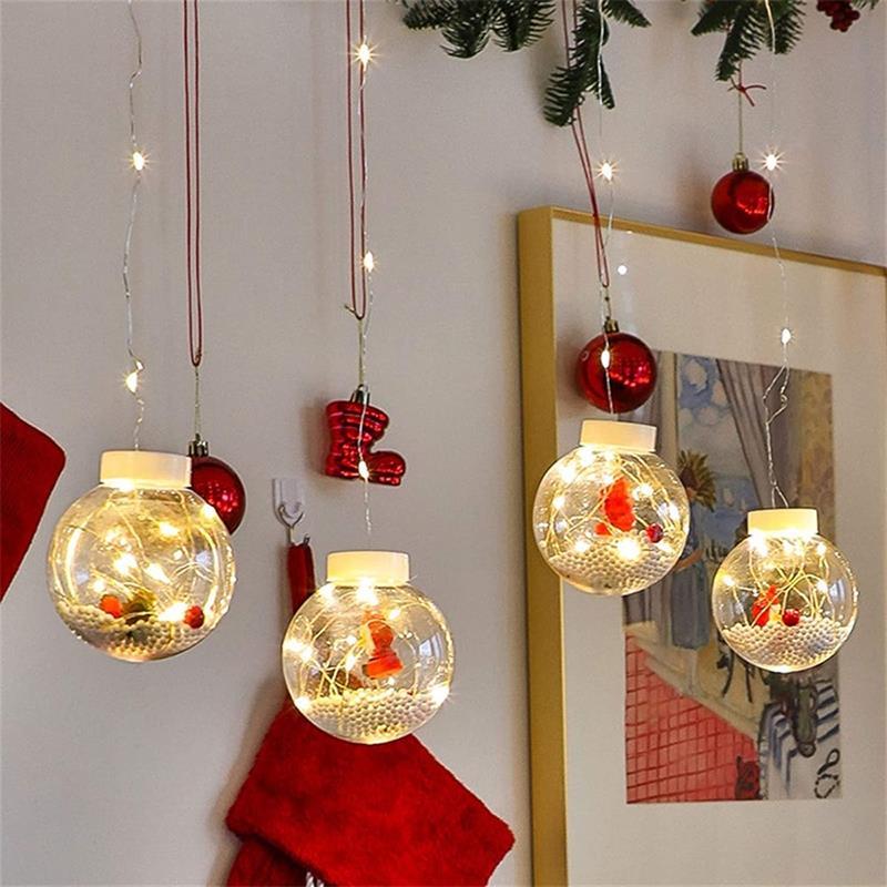 Weihnachten Vorhang Wunsch Ball Lichterkette