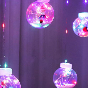 Weihnachten Vorhang Wunsch Ball Lichterkette