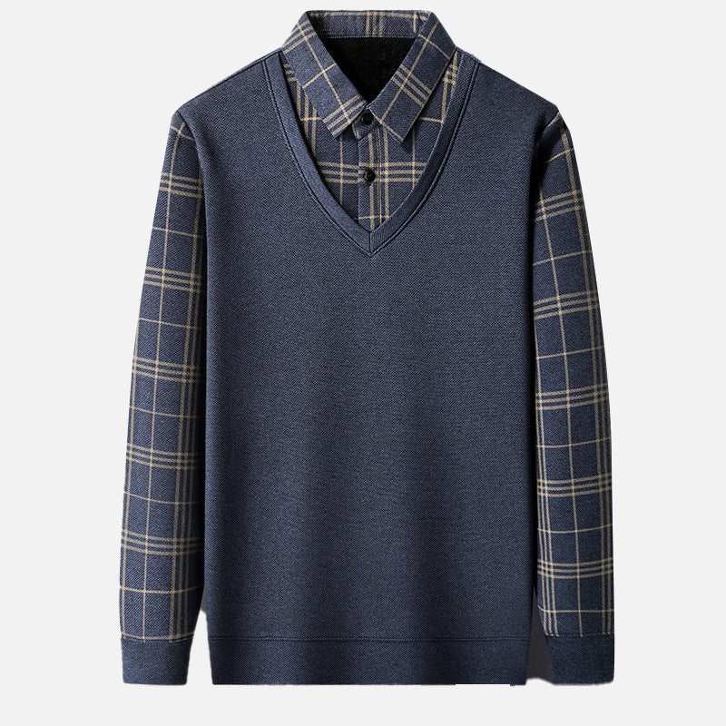 Gefälschter zweiteiliger Hemdpullover
